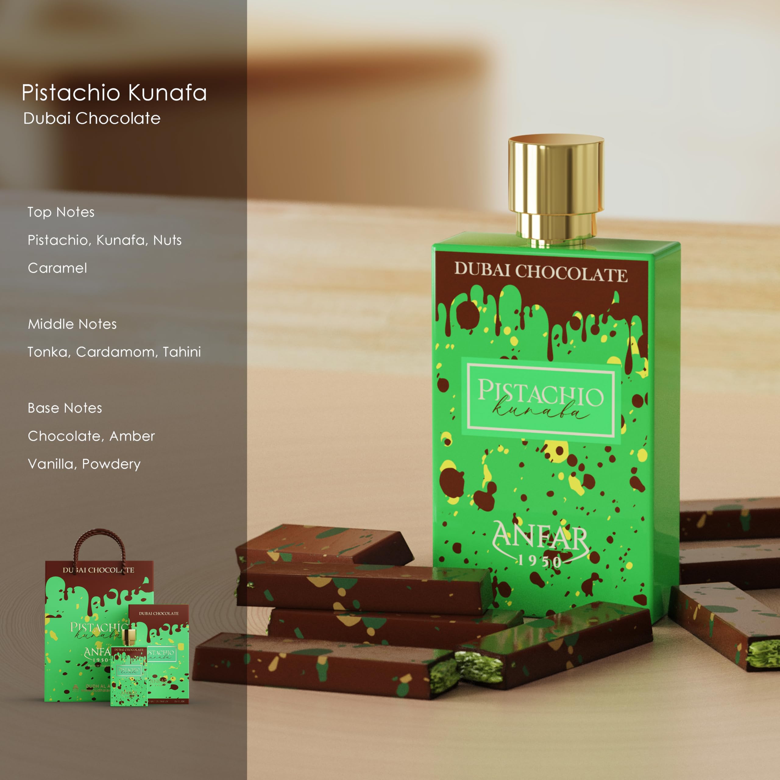 Dubai Chocolate Pistachio Kunafa EDP Anfar (Anfar 1950) 80ml
